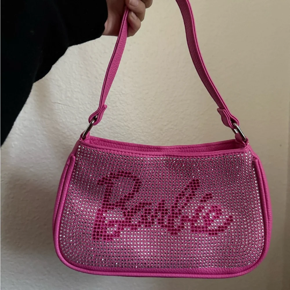 Barbie Pink Glitter Shoulder Bag - Picture 1 of 5